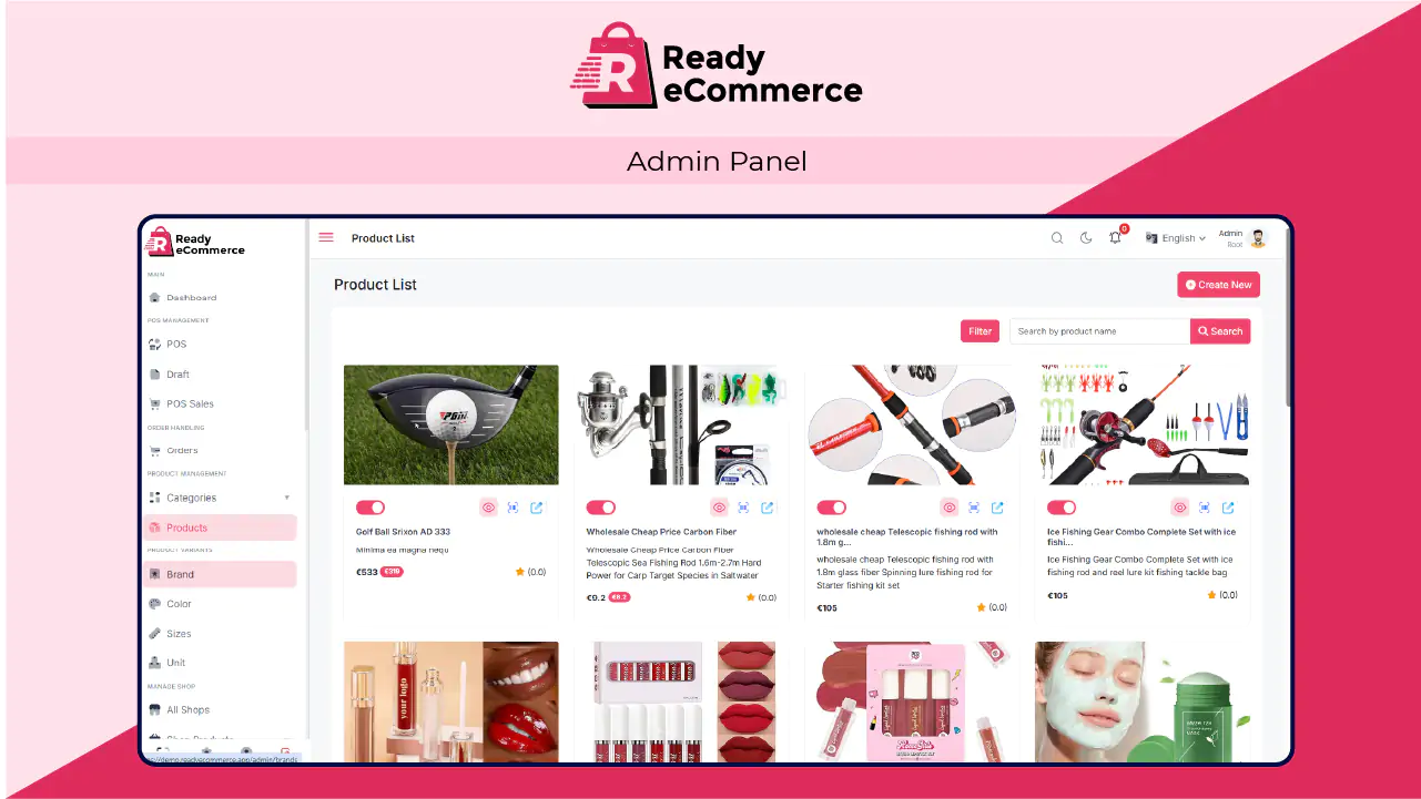 Ready eCommerce - Complete Multi Vendor eCommerce Mobile App, Customer Website with Store POS