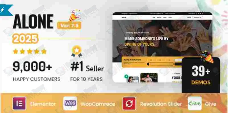 Alone – Charity Multipurpose Non-profit WordPress Theme