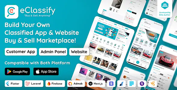 eClassify - Classified Buy and Sell Marketplace Flutter App with Laravel Admin Panel