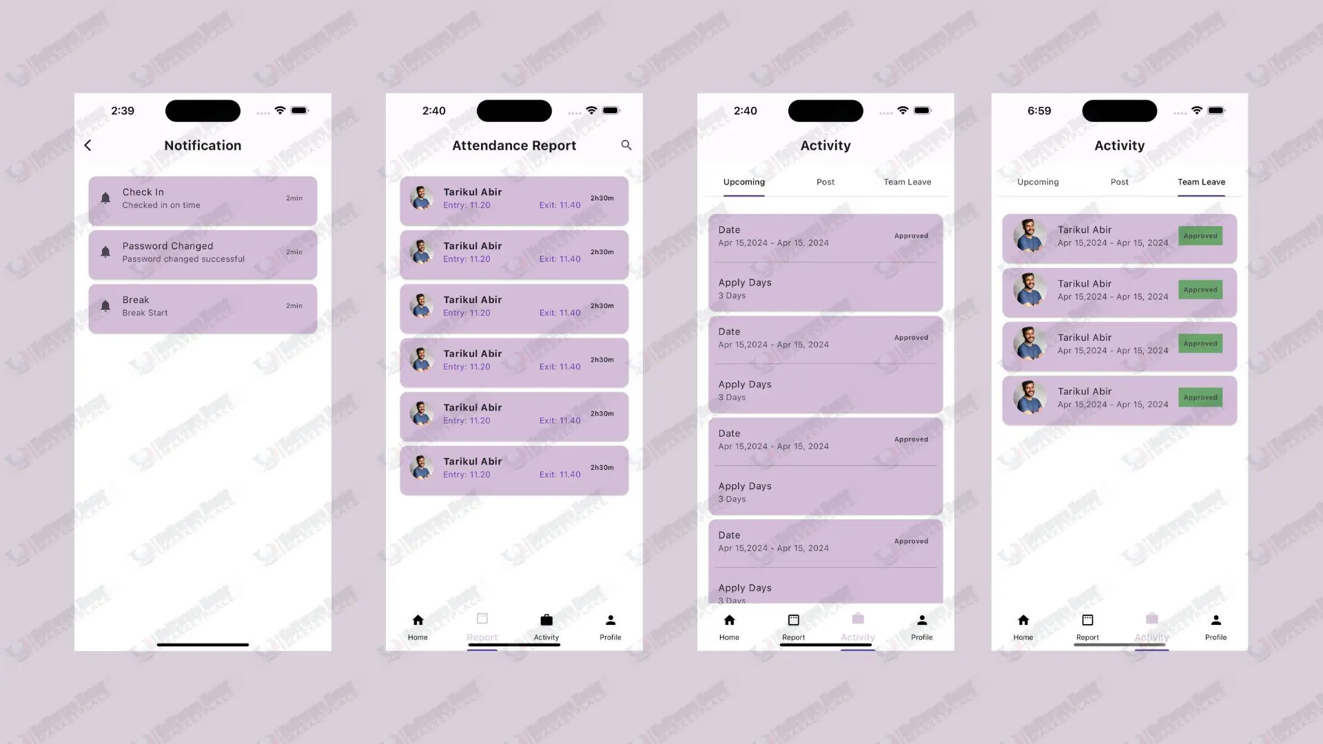 Attendance App - Employee Attendance Management Flutter App | Android & iOS Mobil App Template