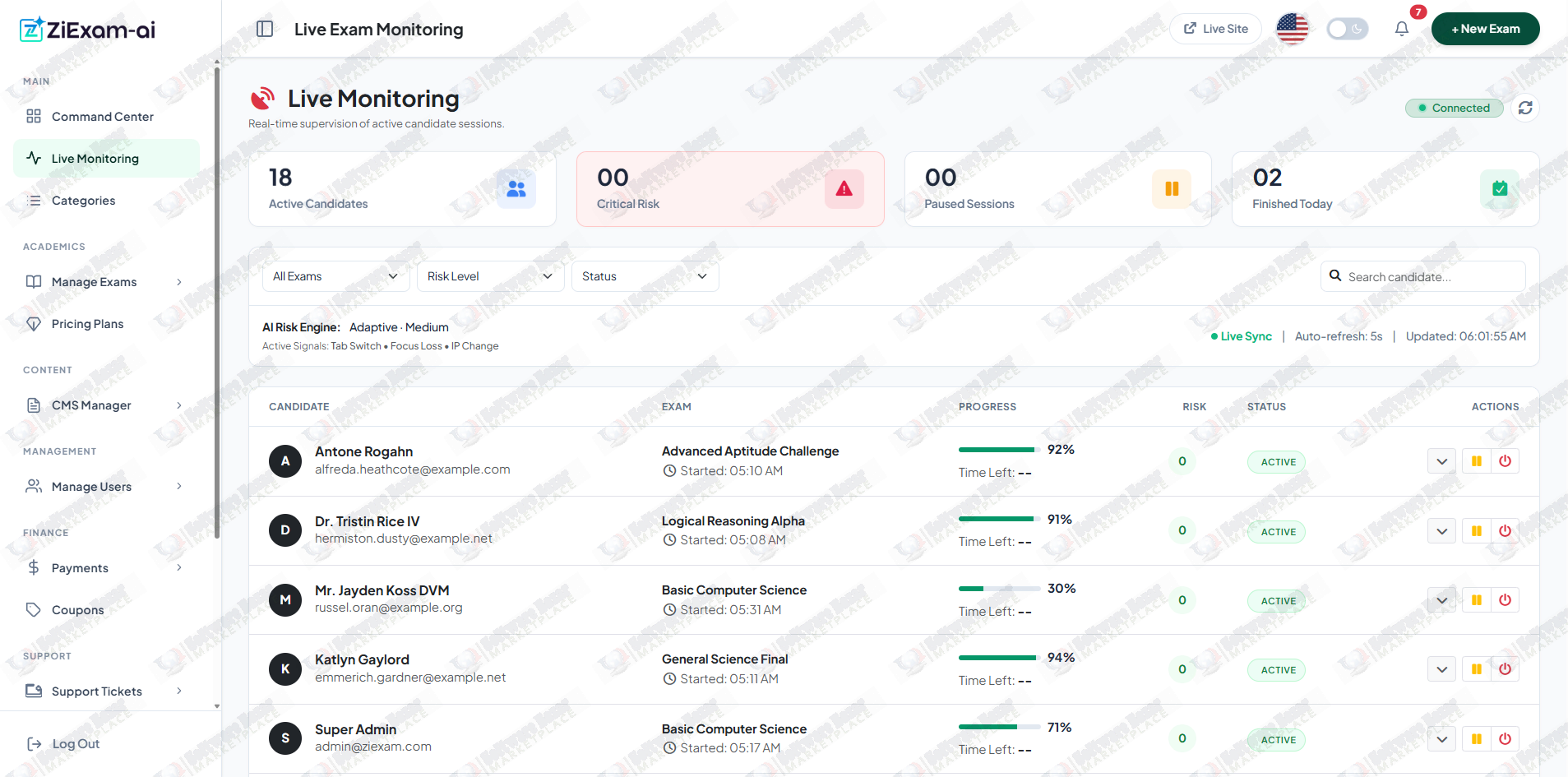 Next-Generation Online Examination System SaaS Platform